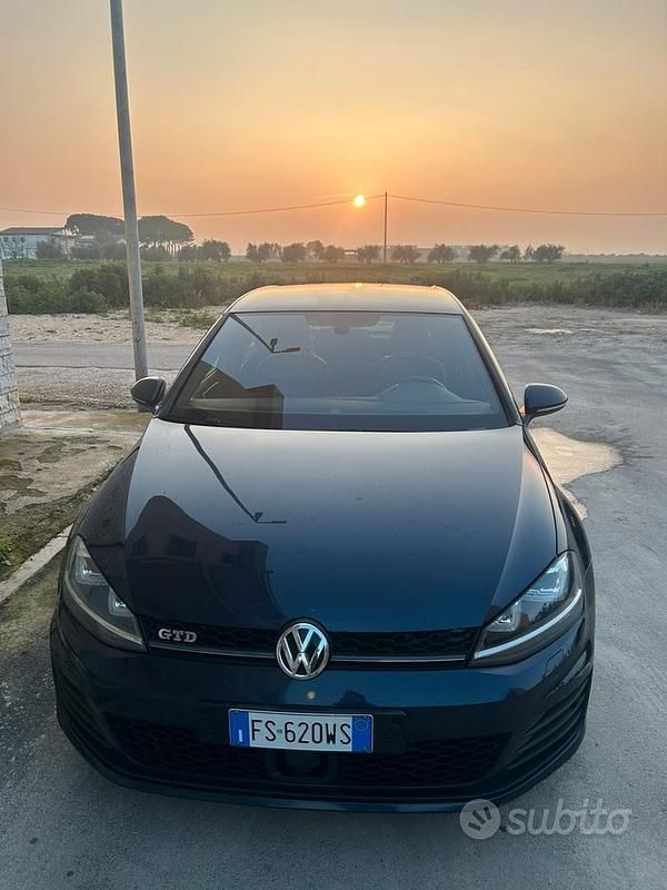 Usata VW Golf VII GTD 184 CV (135 kW) 2013 Blu Berlina