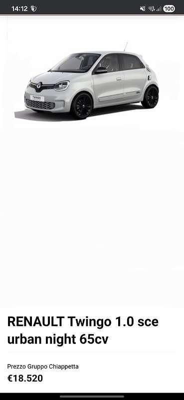 Usata Renault Twingo Urban Night 65 CV (47 kW) 2022 Utilitaria