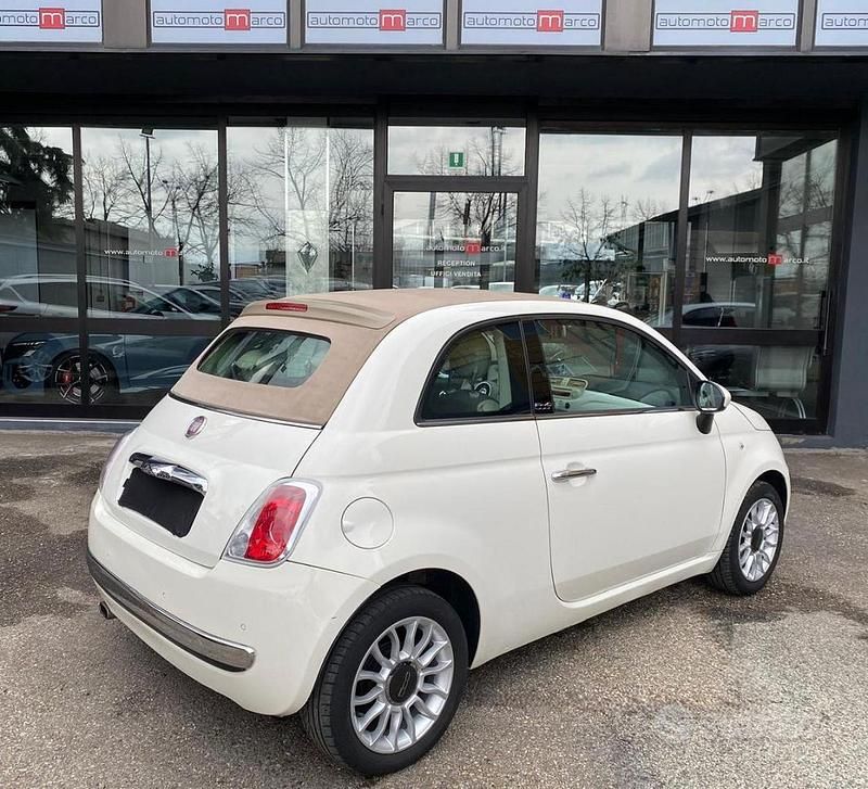 Usata Fiat 500 Lounge 69 CV (50 kW) 2011 Bianco Cabrio