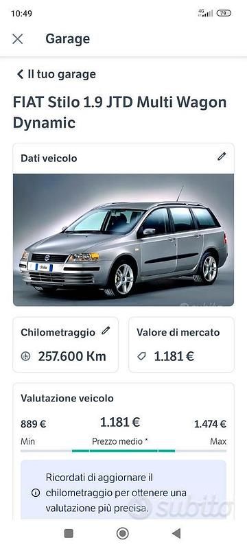 Usata Fiat Stilo 2002 Grigio Station wagon