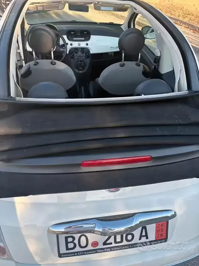 Usata Fiat 500C 69 CV (50 kW) 2011 Bianco Cabrio