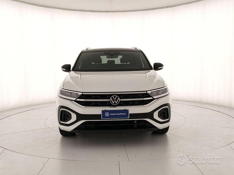 Usata VW T-Roc R-line 150 CV (110 kW) 2023 Pure white nero SUV