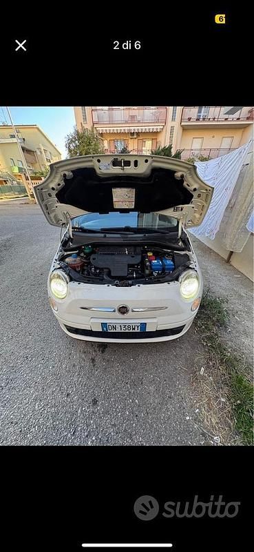Usata Fiat 500 75 CV (55 kW) 2008 Bianco Utilitaria