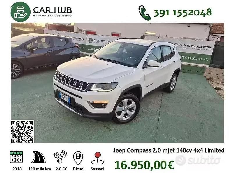 Usata Jeep Compass Limited 140 CV (102 kW) 2018 Bianco SUV