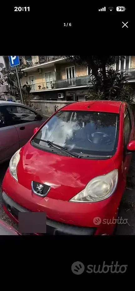 Usata Peugeot 107 68 CV (50 kW) 2007 Rosso Utilitaria