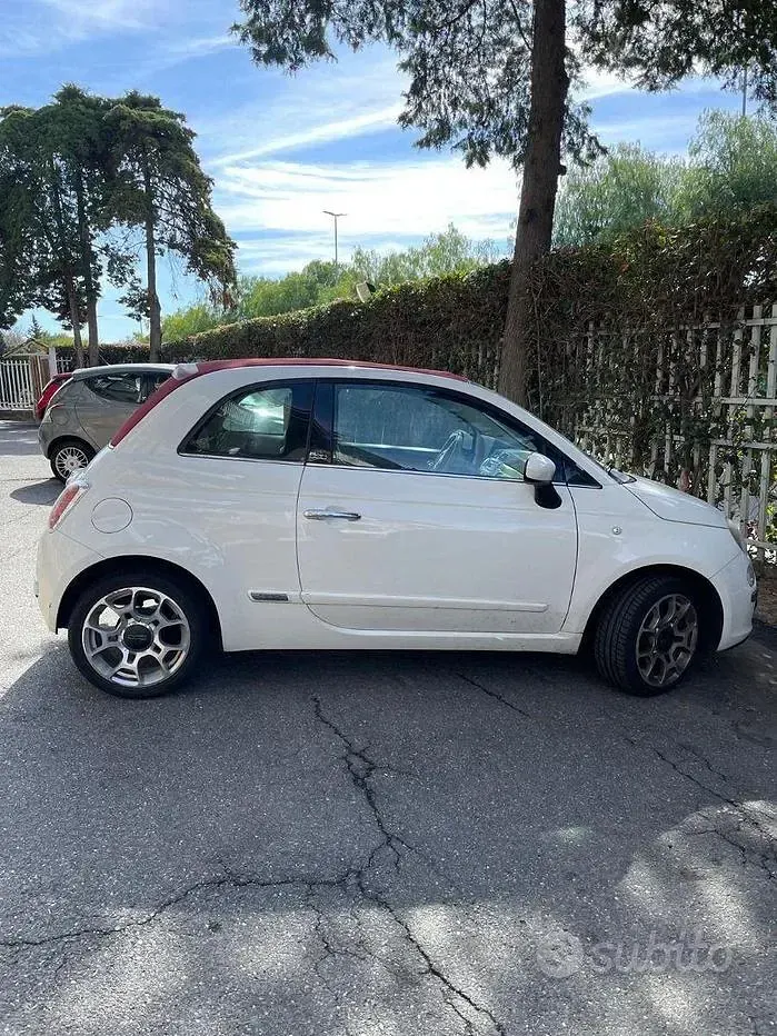 Usata Fiat 500 Lounge 69 CV (50 kW) 2015 Bianco Cabrio