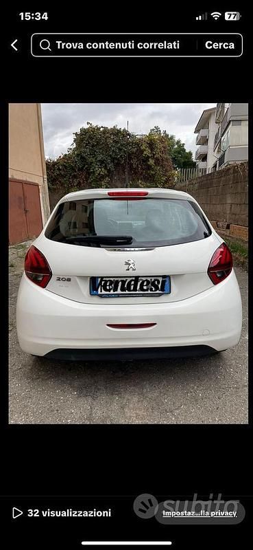 Usata Peugeot 208 Active 75 CV (55 kW) 2018 Bianco Utilitaria