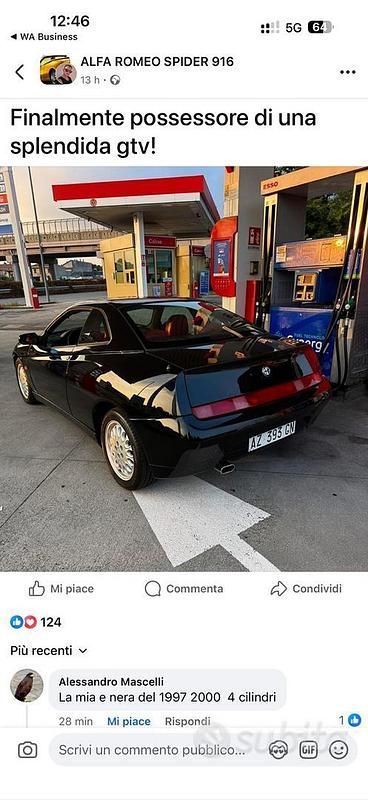 Usata Alfa Romeo GTV 1997 Nero Coupé