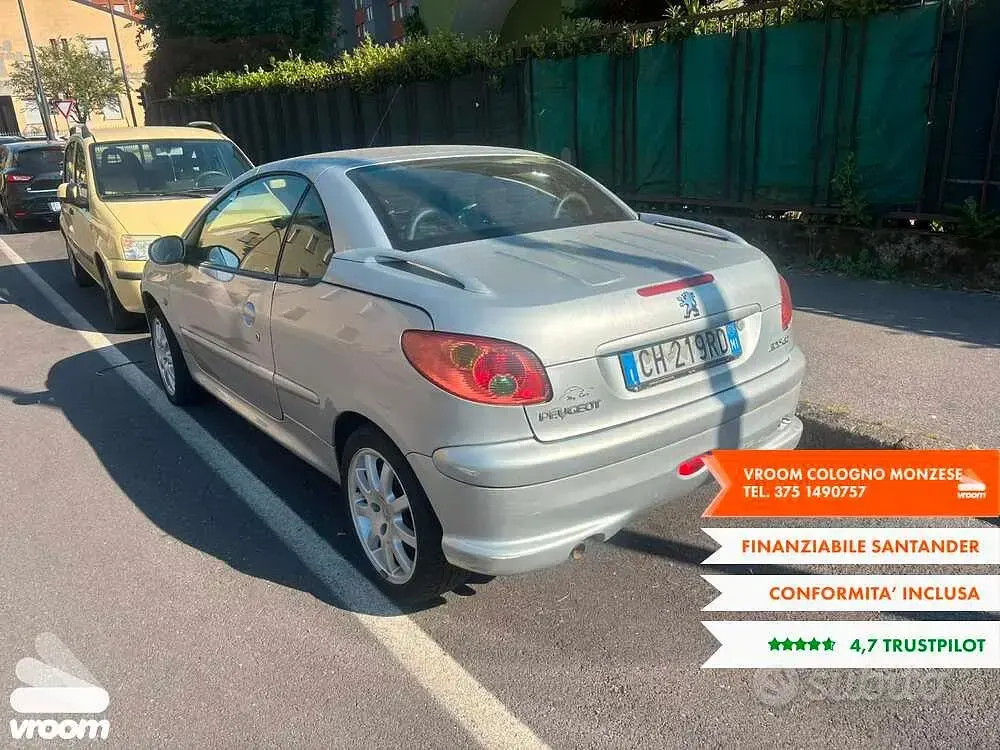 Usata Peugeot 206 CC 109 CV (80 kW) 2003 Gray Cabrio