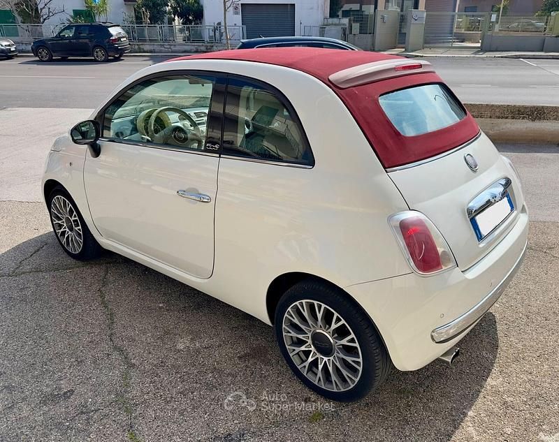 Usata Fiat 500 Lounge 75 CV (55 kW) 2009 Bianco Cabrio