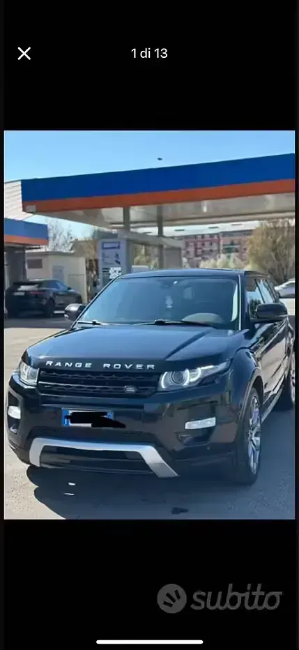 Usata Land Rover Range Rover evoque 2013 Nero SUV