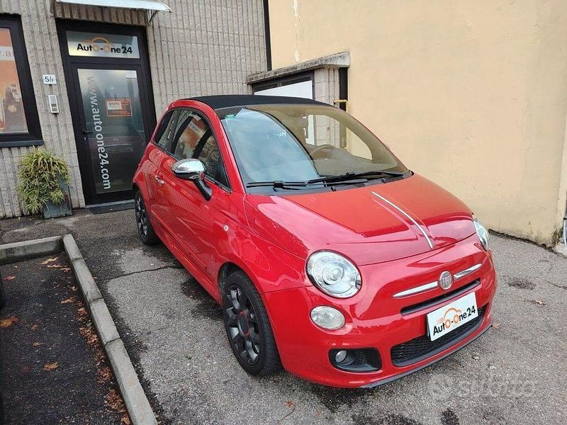 Usata Fiat 500C Sport 69 CV (50 kW) 2014 Rosso Cabrio