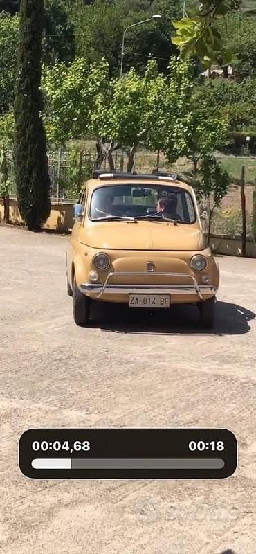 Usata Fiat 500 1960 Giallo Cabrio