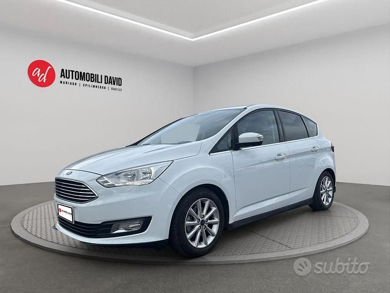 Usata Ford C-MAX Titanium 120 CV (88 kW) 2016 Bianco Monovolume