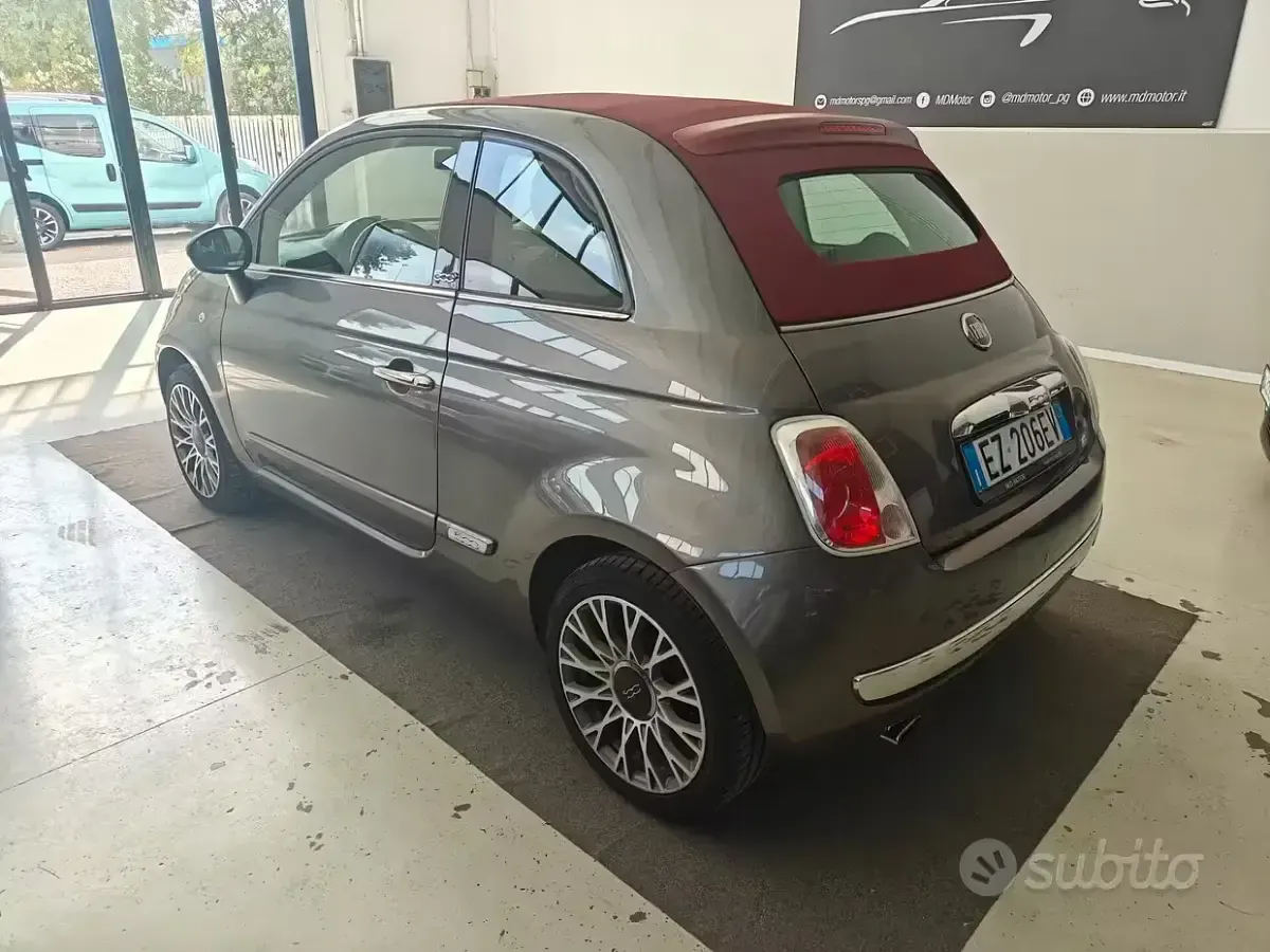 Usata Fiat 500 Lounge 69 CV (50 kW) 2015 Grigio Cabrio