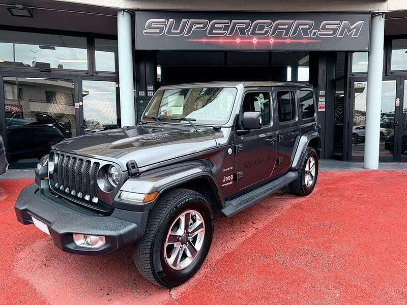 Usata Jeep Wrangler Unlimited Sahara 200 CV (147 kW) 2018 Grigio scuro SUV