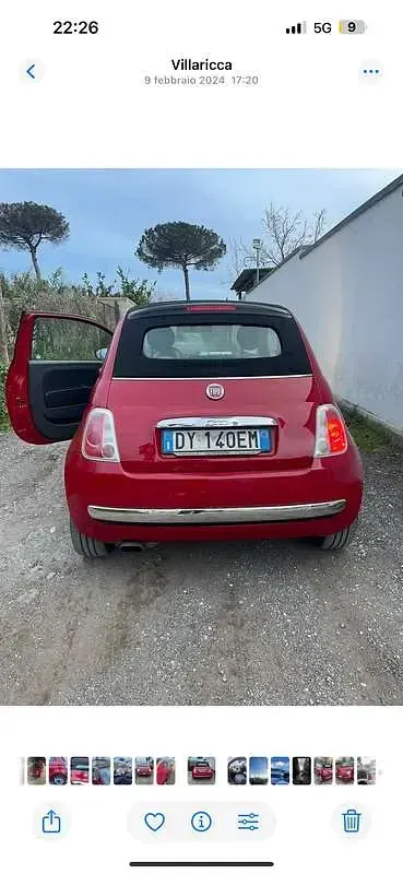 Usata Fiat 500C Lounge 75 CV (55 kW) 2009 Cabrio