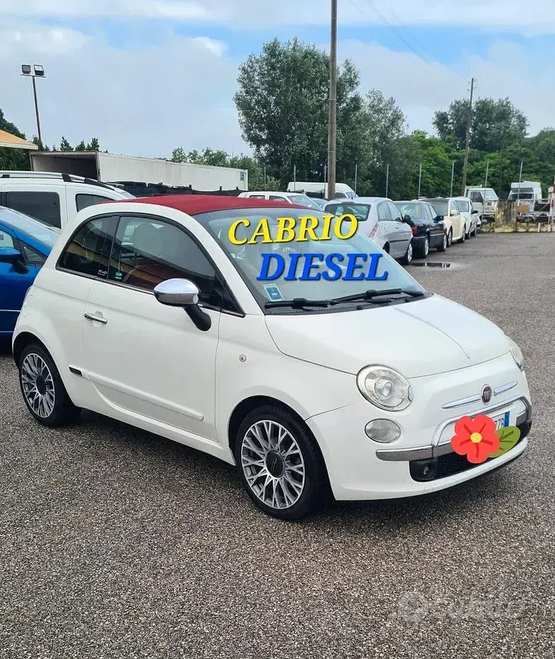 Usata Fiat 500C Lounge 95 CV (69 kW) 2011 Bianco Cabrio