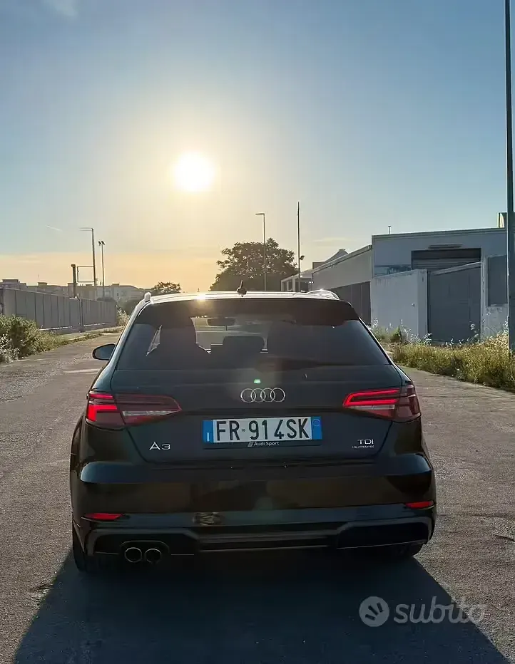 Usata Audi A3 184 CV (135 kW) 2018 Nero Berlina