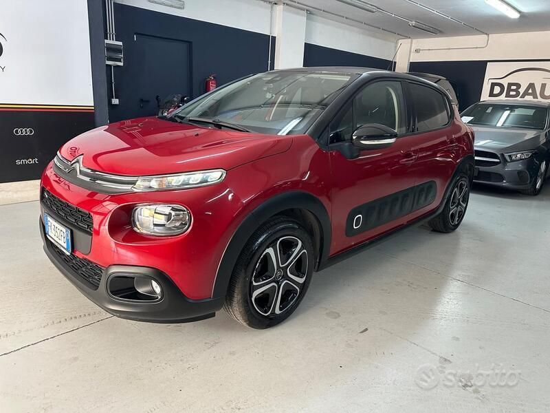 Rosso Usata 2017 Citroën C3 PureTech Due volumi | 9500 € (Buon prezzo) - Immagine 1/4