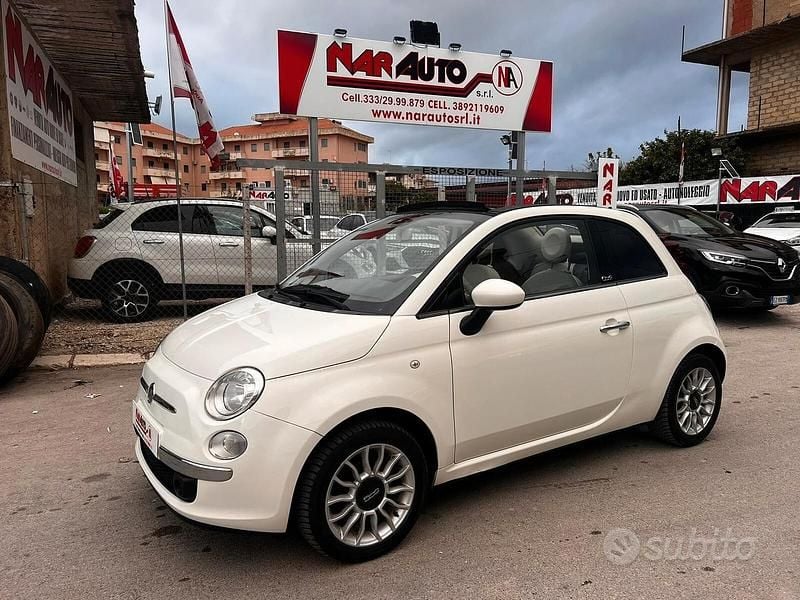 Bianco Usata 2009 Fiat 500 Lounge Cabrio | 5999 € (Buon prezzo) - Immagine 1/4