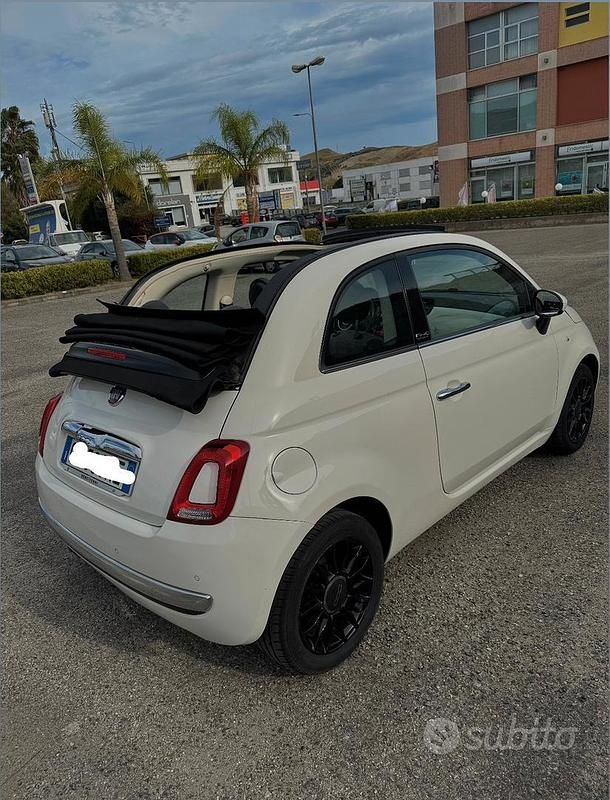 Usata Fiat 500 95 CV (69 kW) 2011 Bianco Cabrio