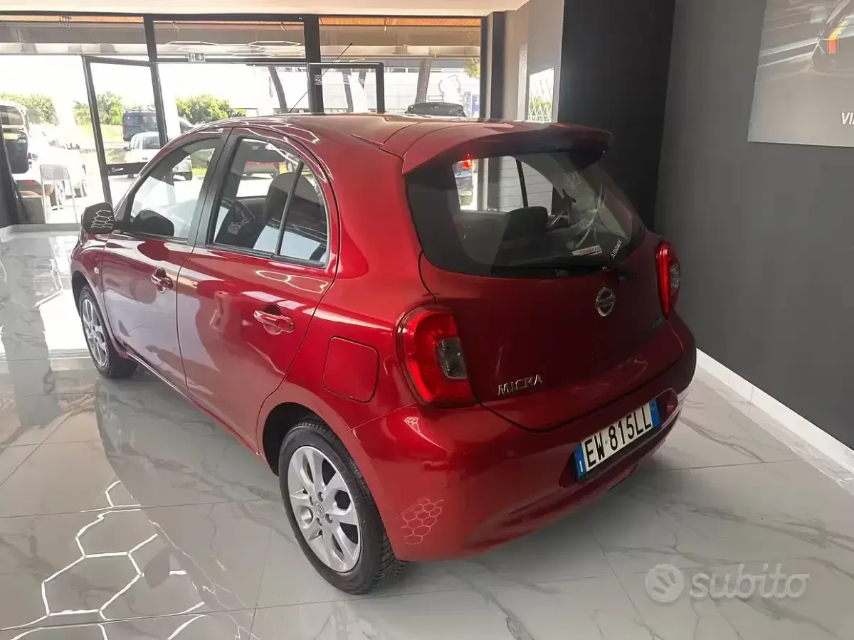 Usata Nissan Micra Visia 80 CV (58 kW) 2014 Rosso Utilitaria