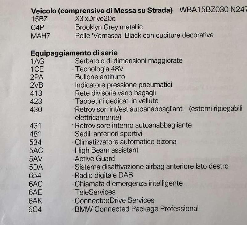 Usata BMW X3 M Sport 190 CV (139 kW) 2023 Grigio SUV