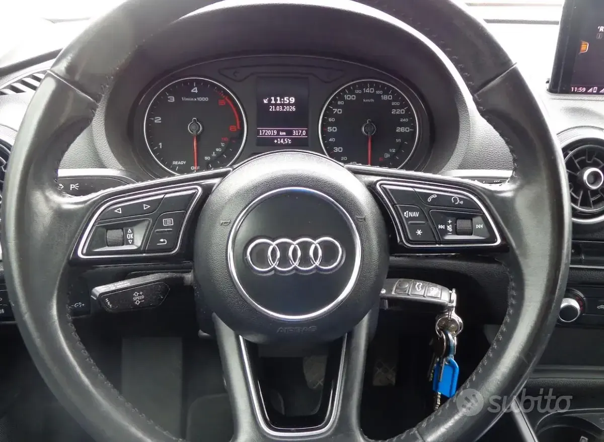 Usata Audi A3 116 CV (85 kW) 2017 Nero Berlina