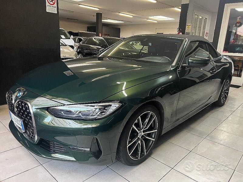Usata BMW 420 Sport Line 140 CV (102 kW) 2022 Verde Cabrio