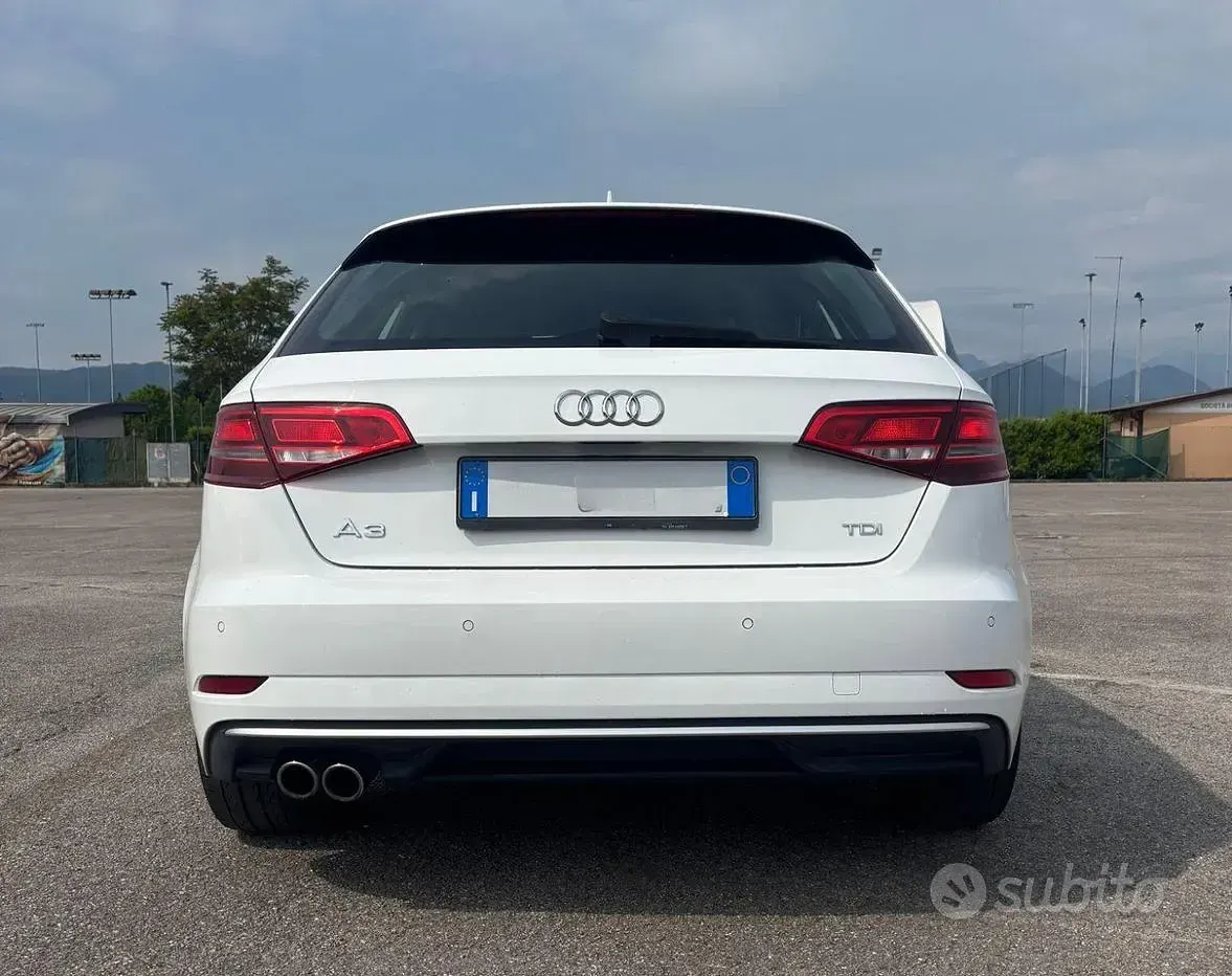 Usata Audi A3 S-Line 150 CV (110 kW) 2017 Bianco Berlina