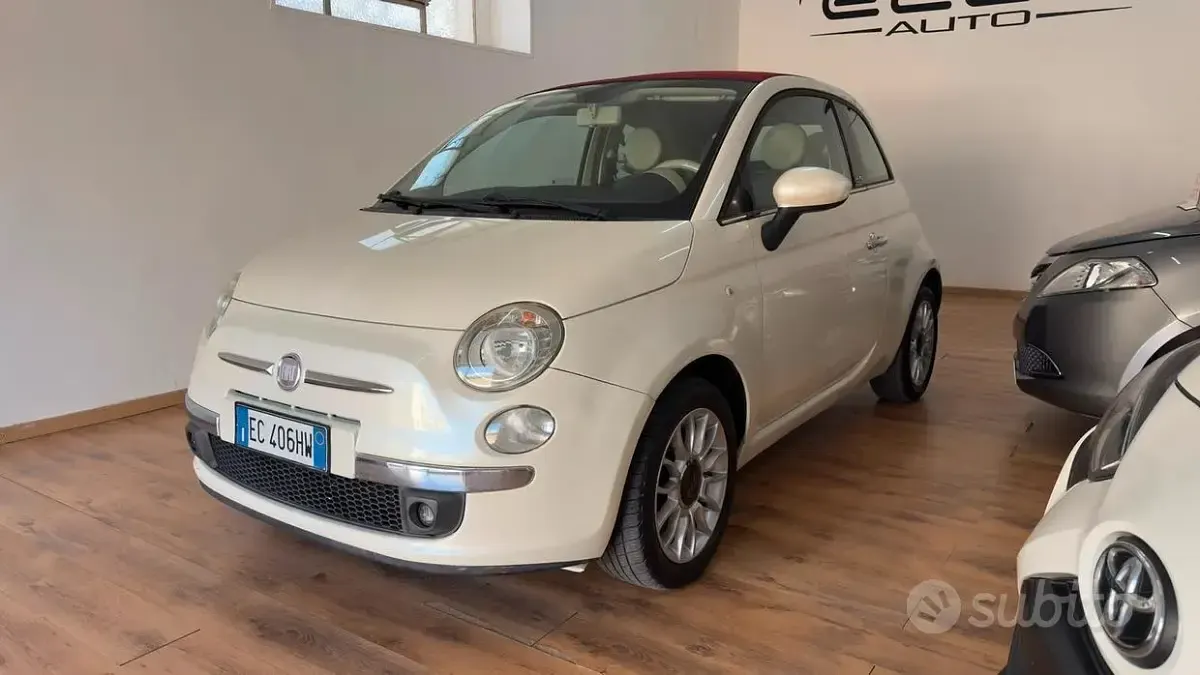 Usata Fiat 500C Lounge 69 CV (50 kW) 2010 Bianco Cabrio