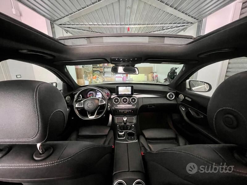 Usata Mercedes C220 AMG 170 CV (125 kW) 2017 Bianco Berlina