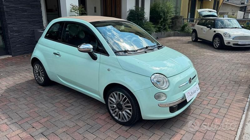 Usata Fiat 500C Lounge 69 CV (50 kW) 2014 Blu Cabrio