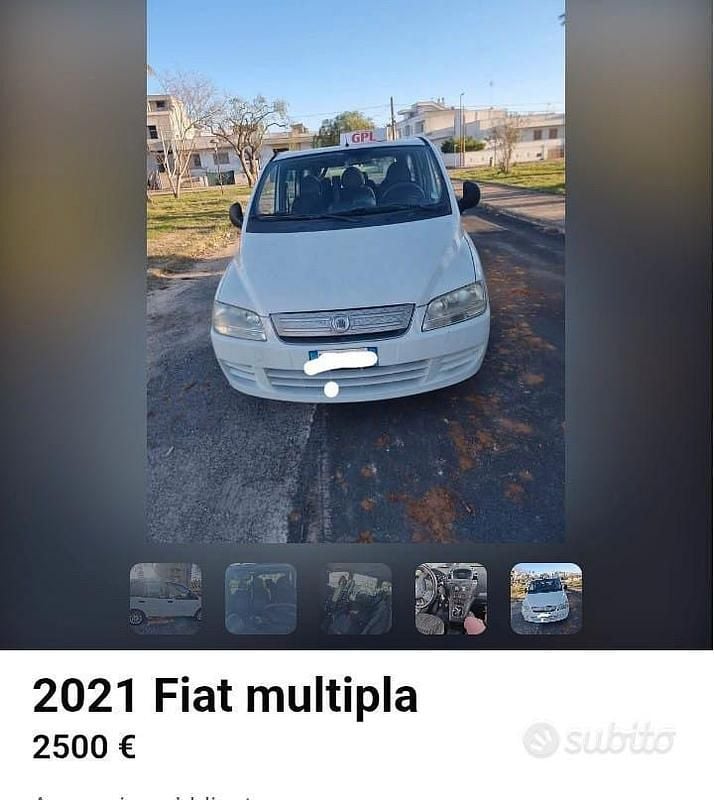 Usata Fiat Multipla 2008 Bianco Monovolume