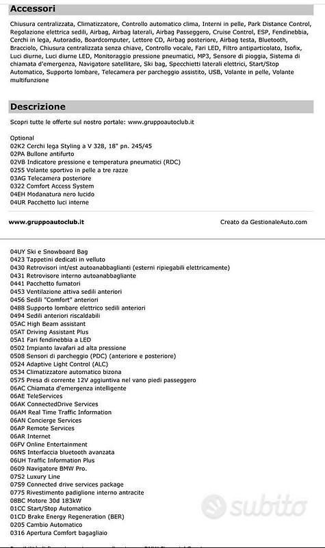 Usata BMW 530 Luxury Line 249 CV (183 kW) 2016 Marrone Station wagon