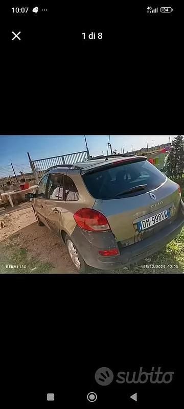 Usata Renault Clio GrandTour 65 CV (47 kW) 2009 Grigio Station wagon