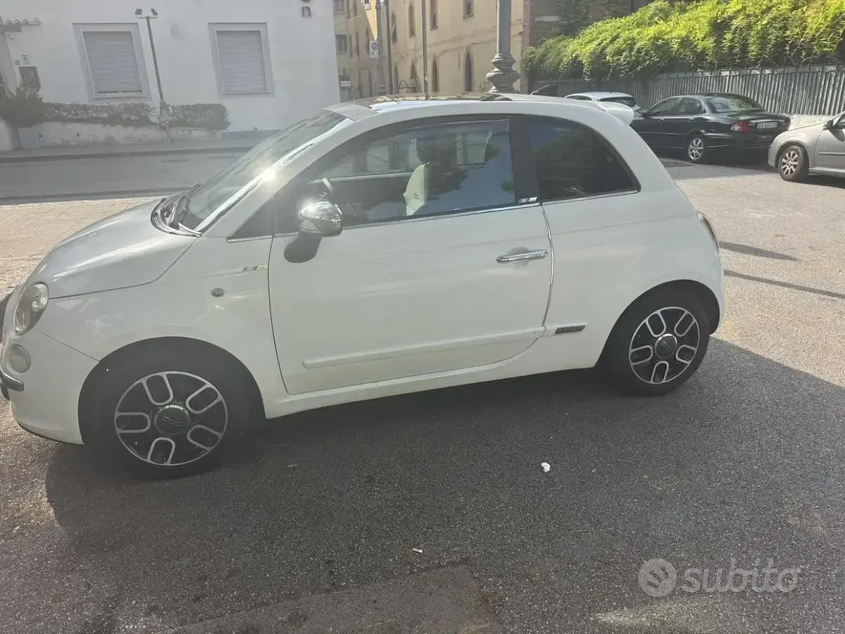 Usata Fiat 500 75 CV (55 kW) 2009 Bianco Cabrio