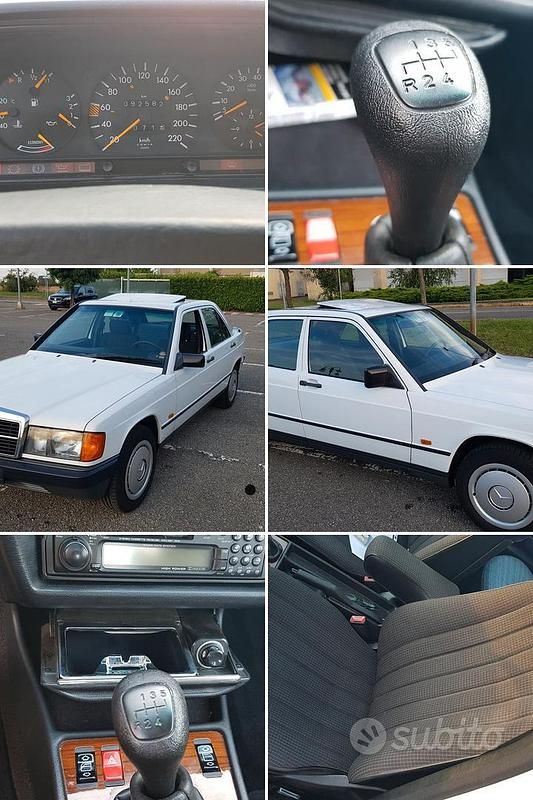 Usata Mercedes 190 122 CV (89 kW) 1988 Bianco Berlina