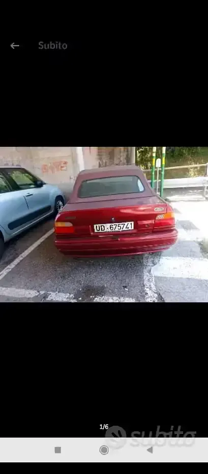 Usata Ford Escort Cabriolet 105 CV (77 kW) 1991 Rosso Cabrio