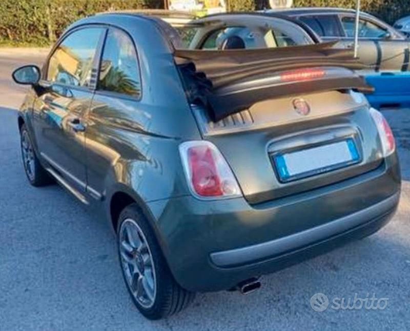 Usata Fiat 500C 95 CV (69 kW) 2010 Verde Cabrio