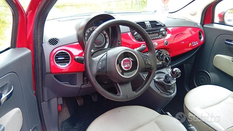 Usata Fiat 500 75 CV (55 kW) 2009 Rosso Cabrio