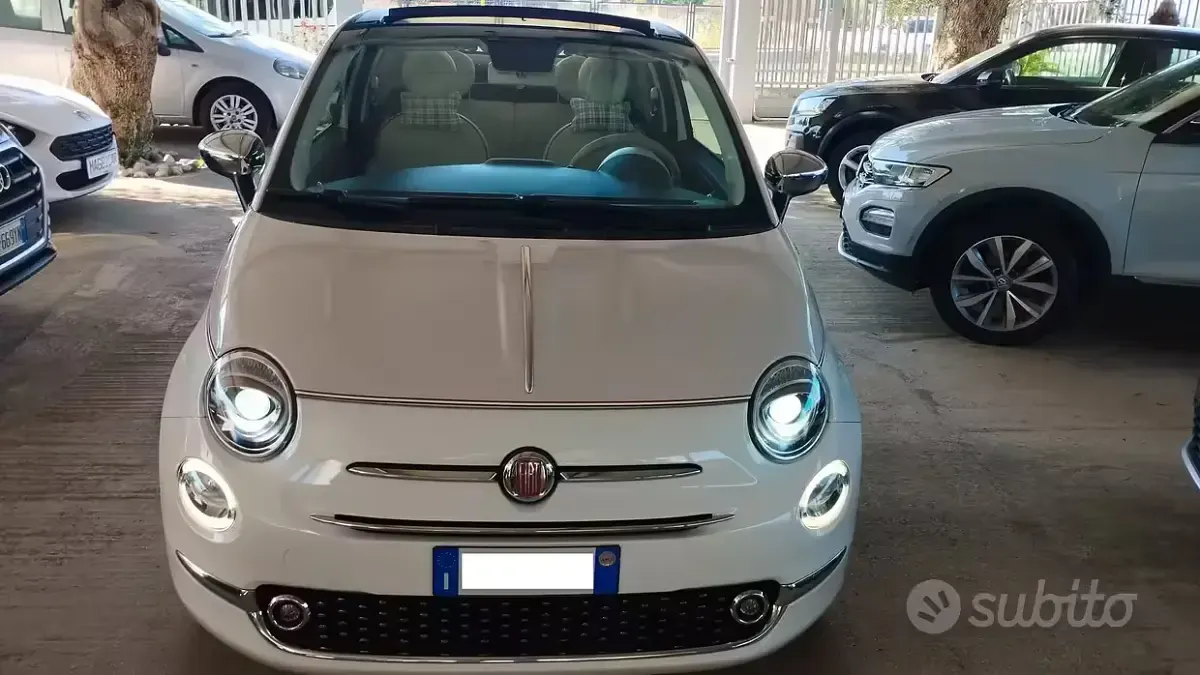 Usata Fiat 500C 2018 Bianco Cabrio