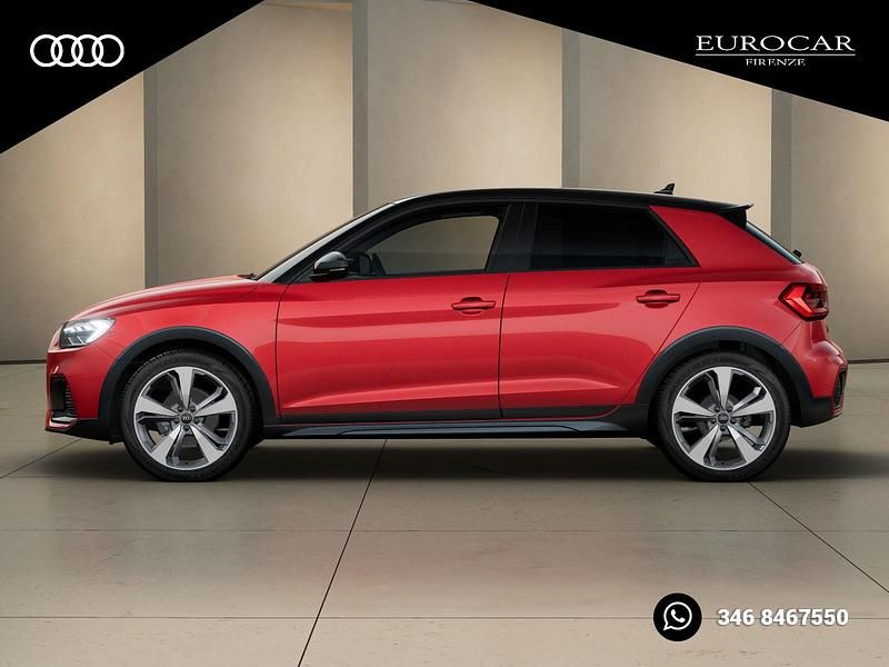 Nuova Audi A1 Design 116 CV (85 kW) 2025 Rosso progressivo metallizzato nero mito Berlina