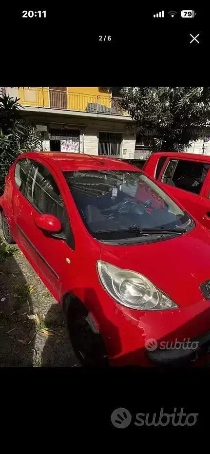 Usata Peugeot 107 68 CV (50 kW) 2007 Rosso Utilitaria