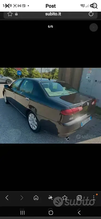 Usata Alfa Romeo 166 150 CV (110 kW) 2002 Nero Berlina