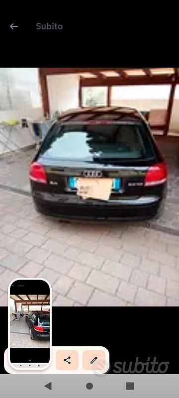 Usata Audi A3 140 CV (102 kW) 2005 Nero Utilitaria