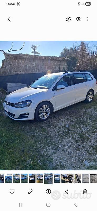 Usata VW Golf VII 110 CV (80 kW) 2017 Bianco Station wagon
