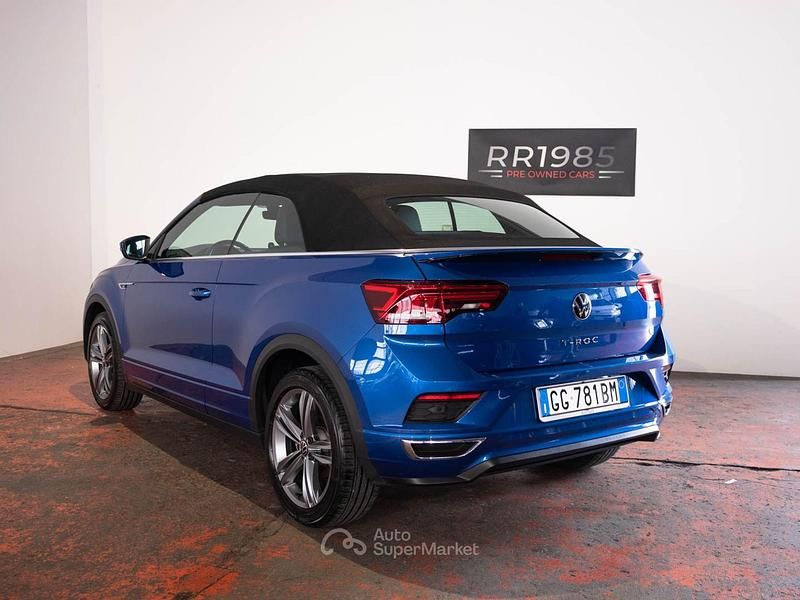 Usata VW T-Roc Cabriolet R-line 150 CV (110 kW) 2021 Blu Cabrio
