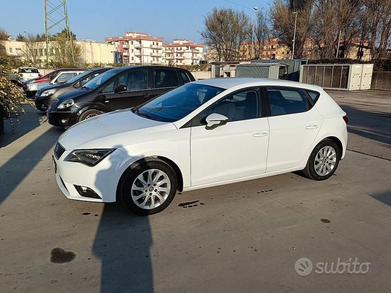 Usata Seat Leon Business 110 CV (80 kW) 2015 Bianco Berlina